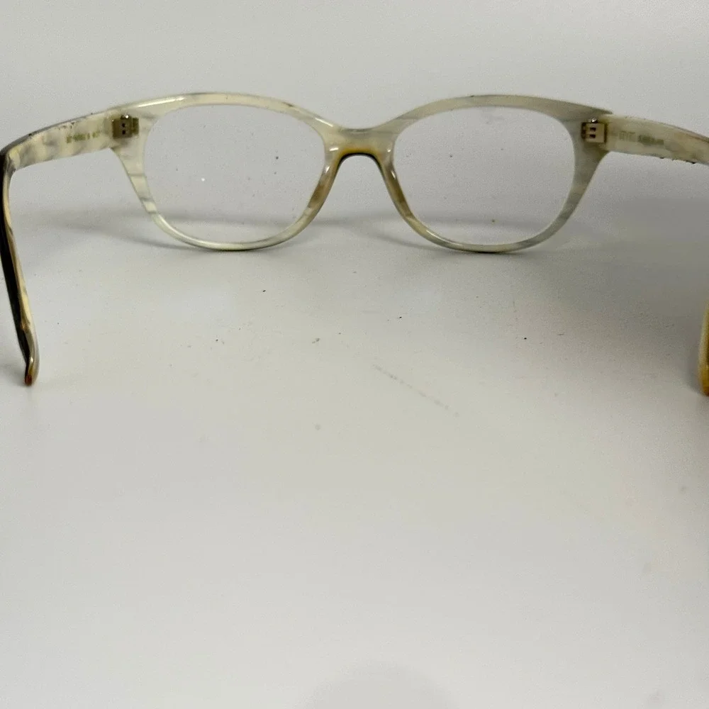 Bevel Nutmeg 3667 BI Eyeglasses Black Cream Cat Eye Frames 48-17 Japan